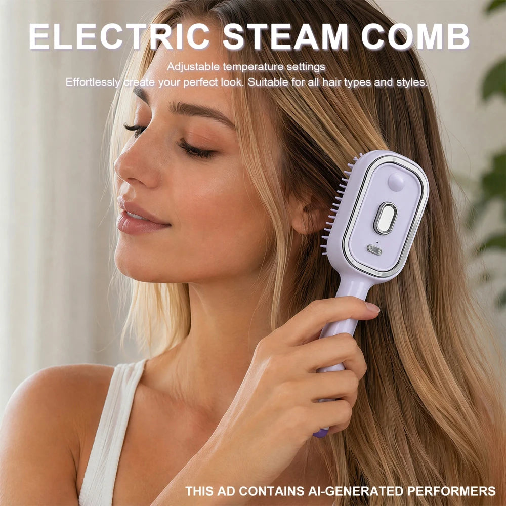 Electric Steam Scalp Massager Brush